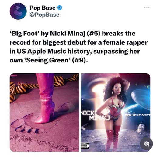 #BigFoot just made APPLE MUSIC  hissTORY. Am I dreaming? I’m not even kidding. ????????????????????????  thanks guys!!!! Jumped from…