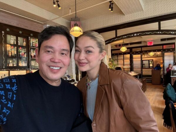 Gigi Hadid with journalist Chung Yong-jin a few days ago in New York where we slept together and talked about a Guest In…