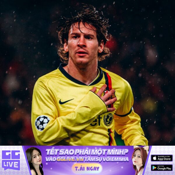 Leo Messi mùa giải 2008/09. Anh đã giành được Quả bóng vàng khi chỉ mới 22 tuổi.