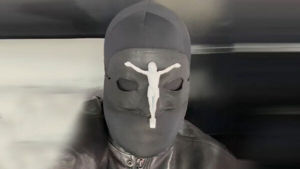 Kanye West covers face in eerie ‘Jesus mask’ at Super Bowl with Bianca Censori – as ex Kim Kardashian also sits in crowd