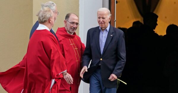Trump is selling “God Bless USA” Bibles. Biden’s faith is real.
