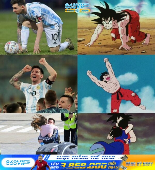 Messi được ví giống như Songoku trong truyện tranh Nhật Bản. ????