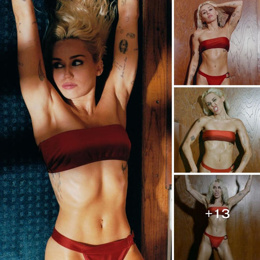 Empowered in red! Miley Cyrus radiates confidence and beauty in a stunning bikini, embracing her strength and flexibilit…