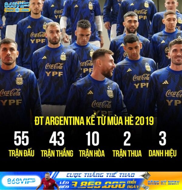 Trong 5 năm qua, Argentina giành được nhiều danh hiệu hơn số trận thua ????
