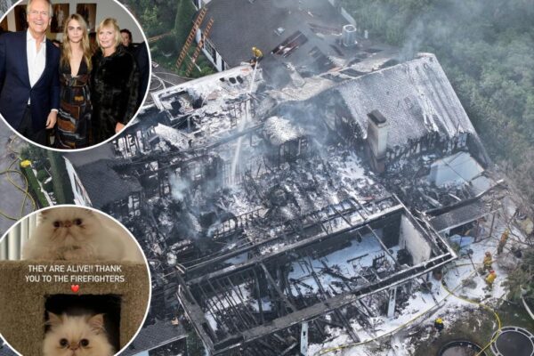 Cara Delevingne’s parents say daughter is ‘devastated’ after LA mansion burned down