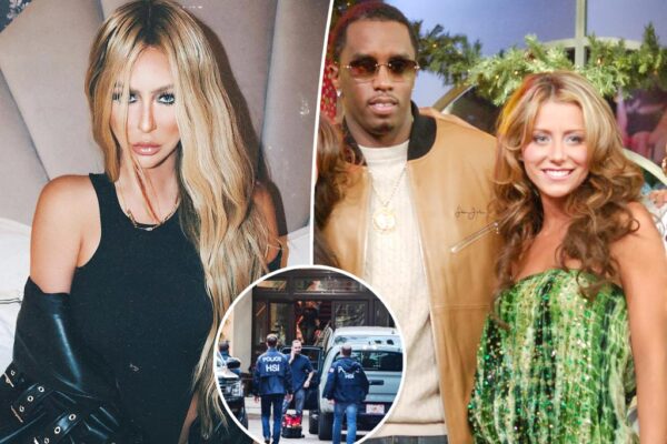 Aubrey O’Day celebrates Sean ‘Diddy’ Combs’ homes being raided by feds