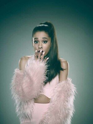 Celebrity Photos Posters Ariana Grande hot in pink fur scarf dress Photo CL2013
