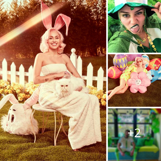 Miley Cyrus Wears Giant Ears, Gets Spanked by the Easter Bunny in Holiday Photoshoot ‎