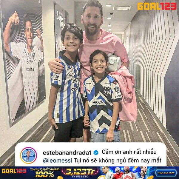 Ngay cả sau khi Inter Miami bị loại khỏi Cúp Concacaf Cup, Lionel Messi cũng tranh thủ chụp ảnh với các con của thủ môn…