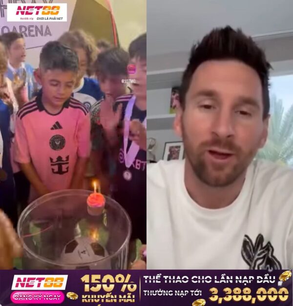 Ngoài công việc trên sân cỏ, Messi còn nhận show gửi lời nhắn chúc mừng đến tất cả. Trong video là lời chúc sinh nhật đế…