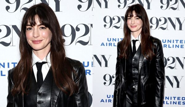 Anne Hathaway Dons Full Leather Suit at ‘The Idea of You’ Screening