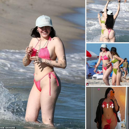 Setting Miami on fire Noah Cyrus brings the heat in a stunning H๏τ pink ʙικιɴι, stealing the show before Miley’s NYE spe…