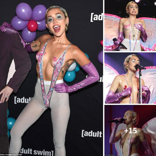 Miley Cyrus makes a bold statement in butterfly pasties and a monokini at the Adult Swim Upfront, proving fearless fashi…