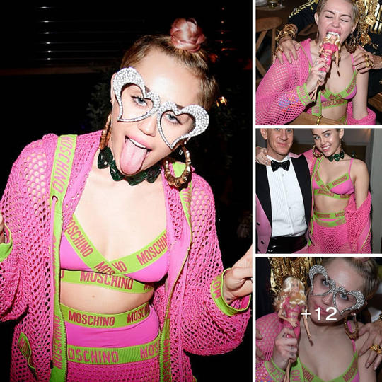Pop sensation Miley Cyrus and fashion guru Jeremy Scott light up the room at the Jeremy Scott event, stealing the spotli…