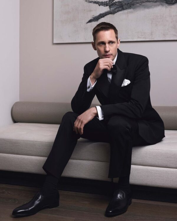 Timeless ease. Alexander Skarsgård wears a bespoke look created by our Atelier to this year’s Met Gala.

Seen in a black double-…