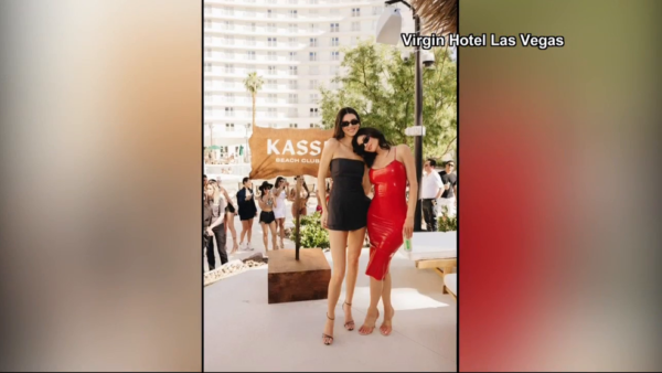 Famed sisters Kendall and Kylie Jenner cross picket line at Virgin Hotels Las Vegas