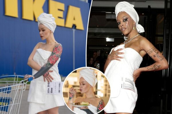 Doja Cat’s Met Gala towel dress recreated by Ikea in playful ad: ‘Brilliant’