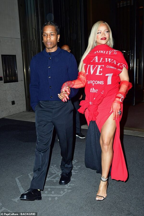 Rihanna rocks leggy red dress during Mother’s Day date in NYC with babydaddy A$AP Rocky