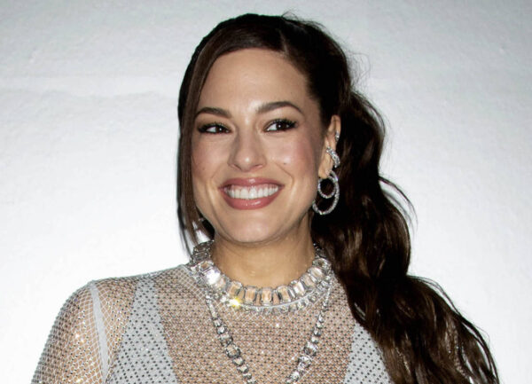 Ashley Graham Stuns in Figure-Hugging Little Black Lace Dress With See-Through Corset