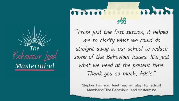 Feedback from Headteacher in the Behaviour Lead Mastermind. Leading on Behaviour too? Need support? Ideas? A place to air your frustrations? Short + long term solutions? Join us here