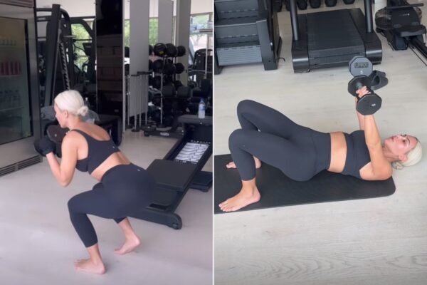 Kim Kardashian Shares New Videos Working Out with Weights