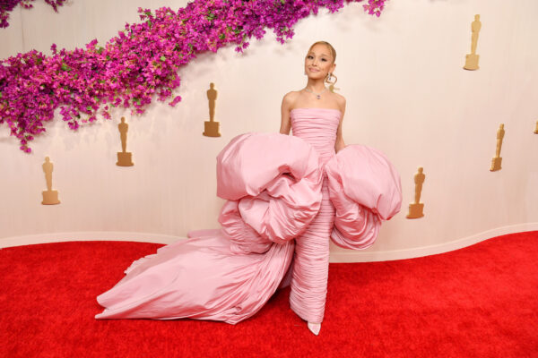 Ariana Grande Oscars Red Carpet Look Mocked—’Bed Comforter’
