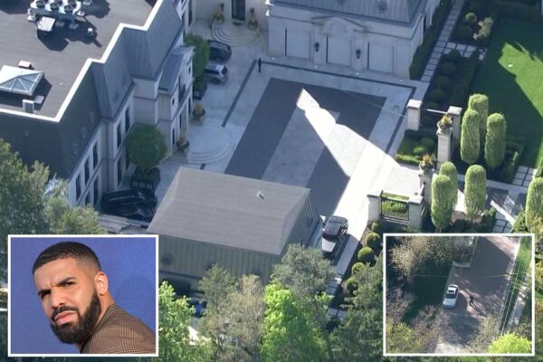 Drake’s property taped off by police after shooting in area leaves man with serious injuries