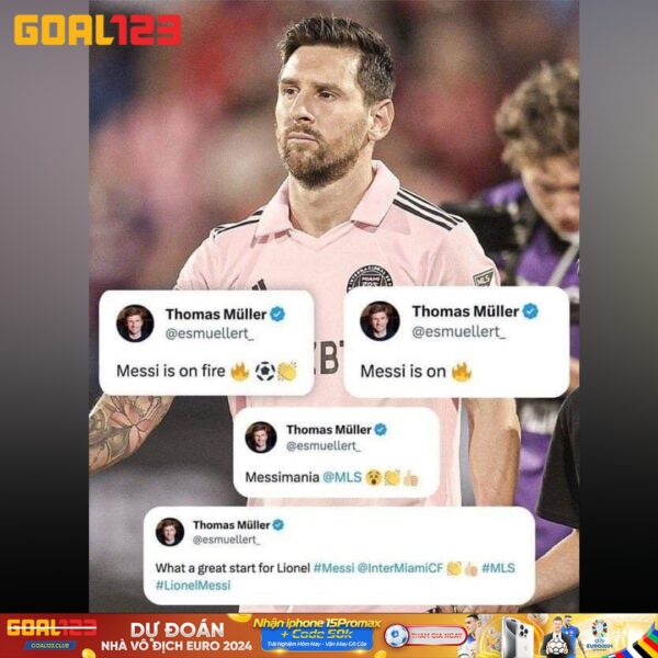 Thomas Muller thực sự là fan của Messi khi luôn dành những lời khen cho Messi – "Đối với tôi, Messi mới là GOAT ????. Anh…