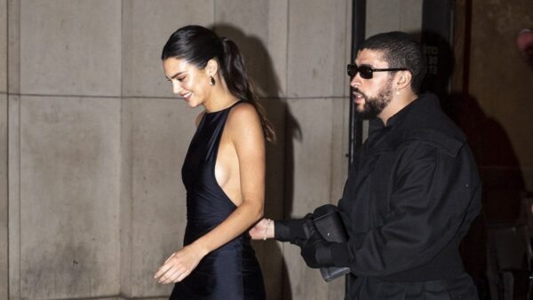 Kendall Jenner Coordinates With Bad Bunny for Paris Date in Sheer Black Dress