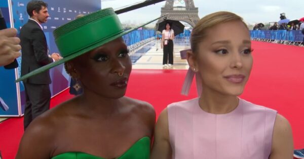 ‘Wicked’ stars Ariana Grande and Cynthia Erivo tease upcoming film at Paris Olympics