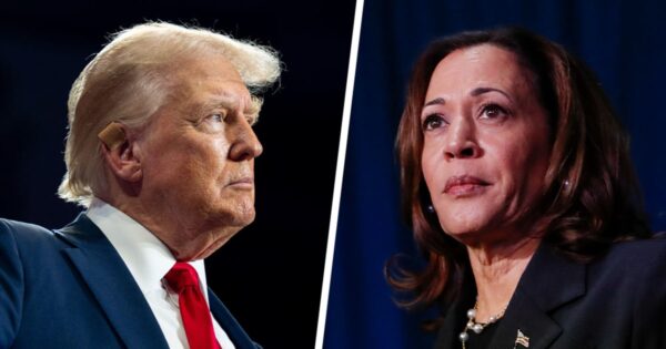 Kamala Harris mocks Trump after he hedges (again) on presidential debate