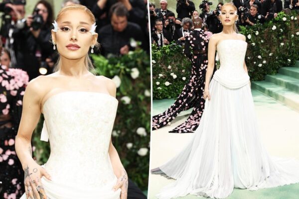 Ariana Grande looks ethereal in sparkling corset gown at Met Gala 2024