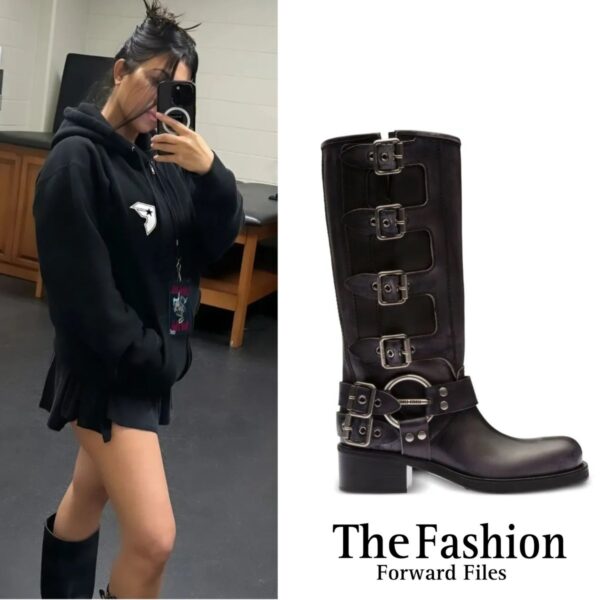 –
Kourtney Kardashian wears the Miu Miu black leather buckle detail boots (Farfetch:$2,550) 
–
#kourtneykardashian #kourtneykardash #kourtneykardashianstyle #kourtneykardasian #leather #boots #miumiu https://t.co/hGJBCfNZmo