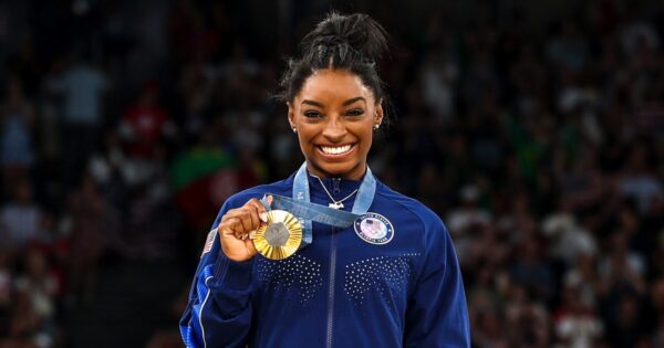 Simone Biles wins Olympic gold medal in women’s gymnastics individual all-around final