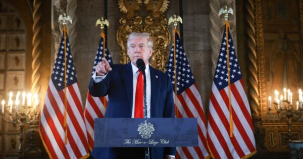 The torrent of lies Trump told at Mar-a-Lago news conference is typical but still not normal