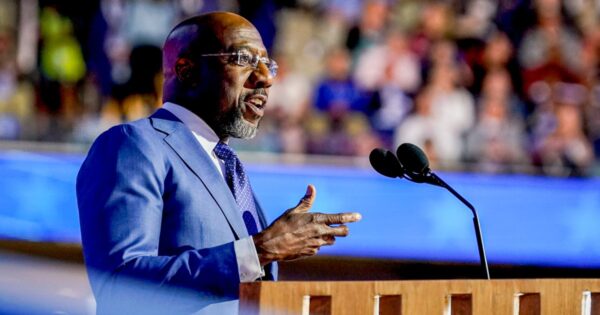 Raphael Warnock gave Democrats a dire warning on Night 1 of the DNC