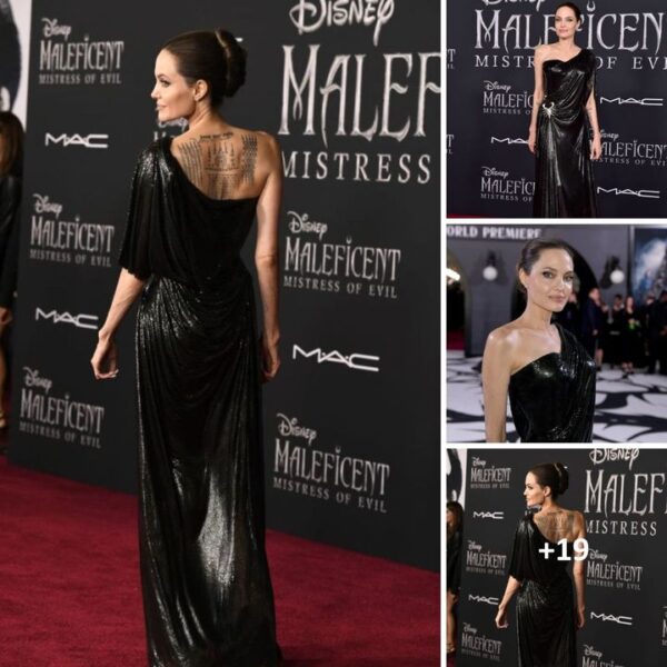 Embodying grace and strength, Angelina Jolie mesmerizes in black at the Maleficent Mistress of Evil premiere a true icon of time…