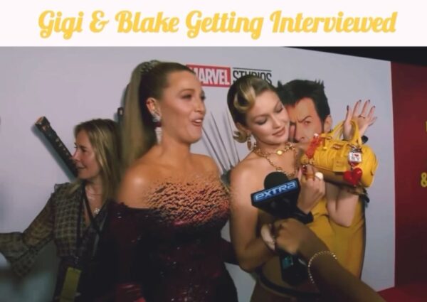 Gigi with Blake Interviewing for Deadpool✌️❤️