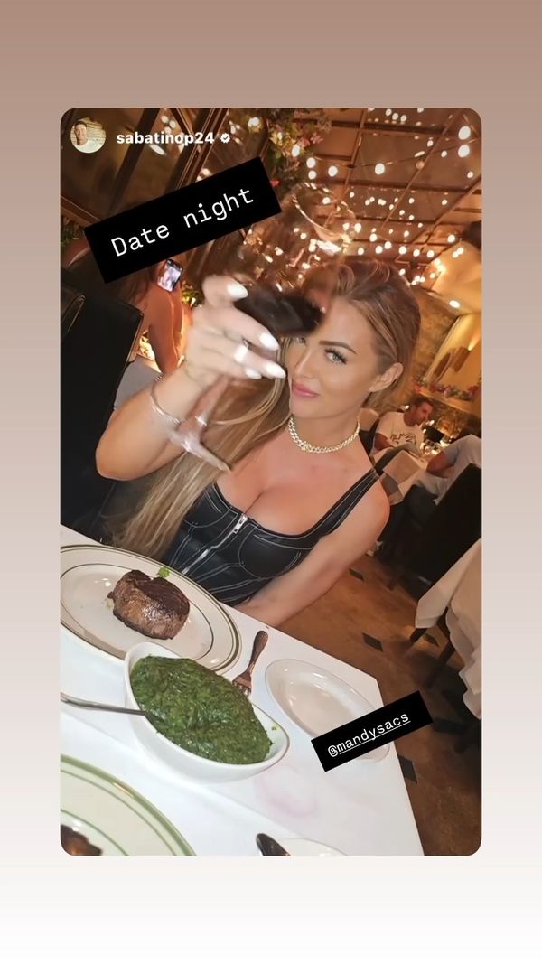 #MandyRose is enjoying her date night with #TinoSabatino #dinner #datenight #MandySacs  #reels