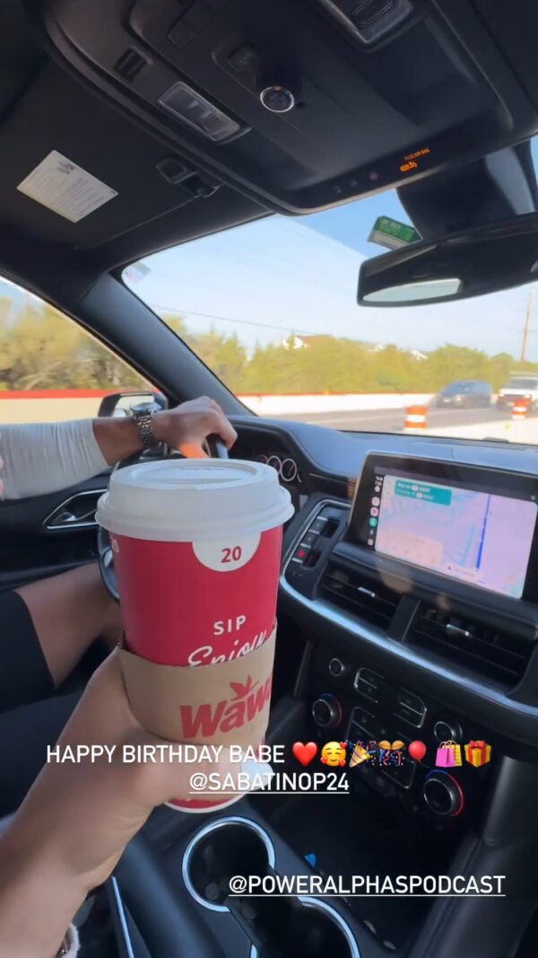 #MandyRose savors her first pumpkin spice WaWa while spending quality time with her future husband, #TinoSabbatelli! 🎃❤…