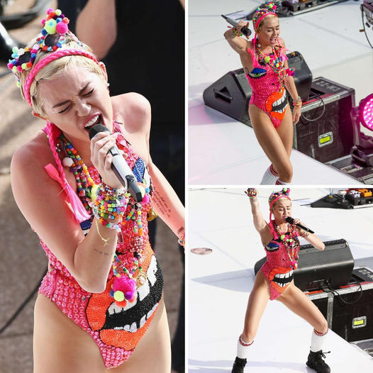 Mesmerizing sunrise vibes as Miley Cyrus lights up the iconic Sydney Opera House with her energetic performance on morni…