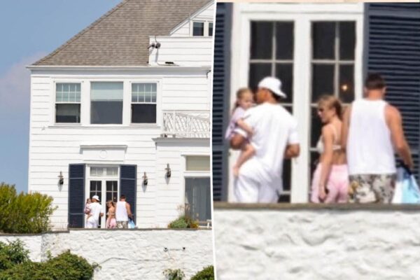 Taylor Swift and Travis Kelce pictured at her $17M Rhode Island mansion