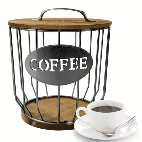 Space-Saving Large-Capacity Metal Coffee Pod Holder