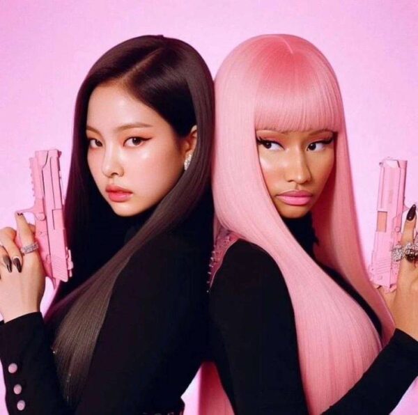 Nicki Minaj gives a shout out to #Jennie for wearing her ‘Pink Friday’ press-on nails. Would you be here for a music col…