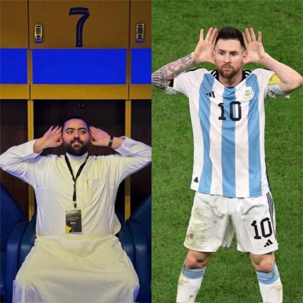 1 YouTuber nổi tiếng người Arab, Abu Omar đã thực hiện màn ăn mừng của Lionel Messi ở World Cup trong phòng thay đồ của…