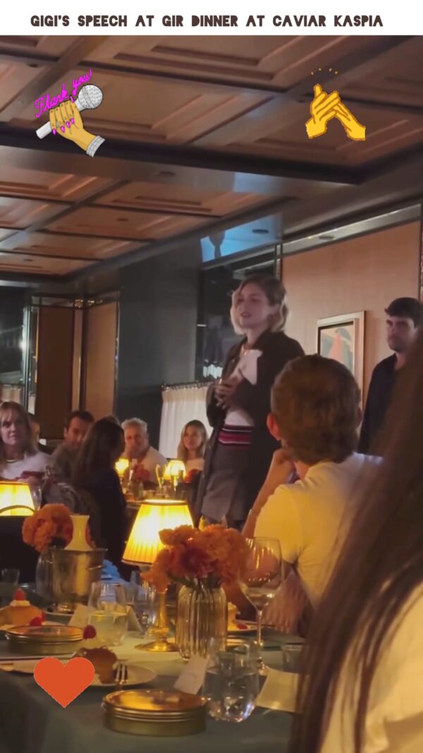 Gigi Speech at caviar kaspia 🤎