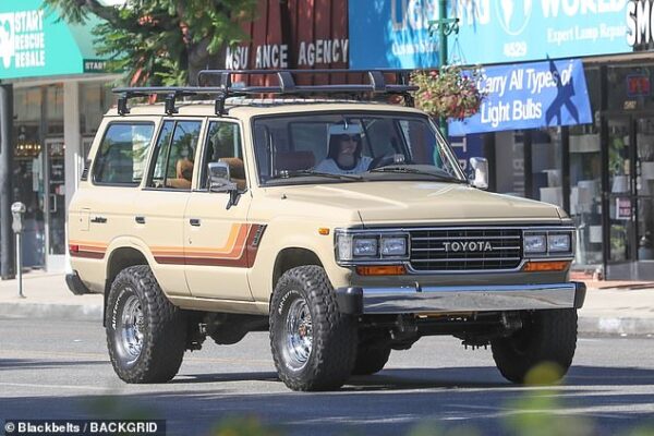 Kendall Jenner breaks the Kardashian tradition of driving gaudy vehicles as she cruises around in ‘new’ vintage car