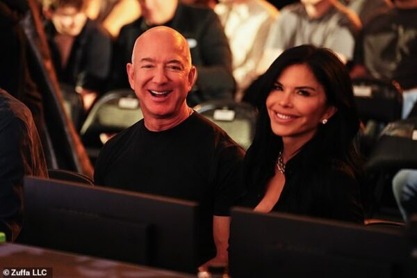 Jeff Bezos and fiancee Lauren Sanchez sit cageside in Vegas for UFC’s debut at The Sphere… as incredible images show results of Dana White’s $20m night