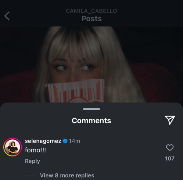 Selena Gómez commented camilas post https://t.co/NcJKWZBJOs