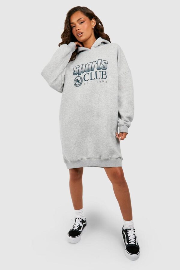 Sports Club Hooded Sweat Dress